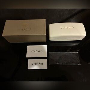 VERSACE empty Sunglasses Box, Case, Passport and Cleaning cloth